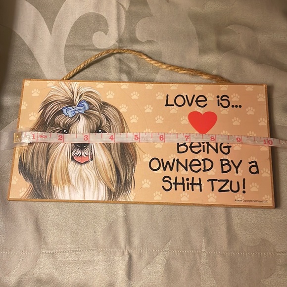 Shihtzu dog tote & wooden sign - Picture 12 of 13